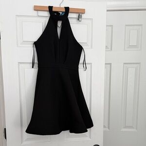 Black Halter Fit & Flare Dress Willy jays size s NWT
